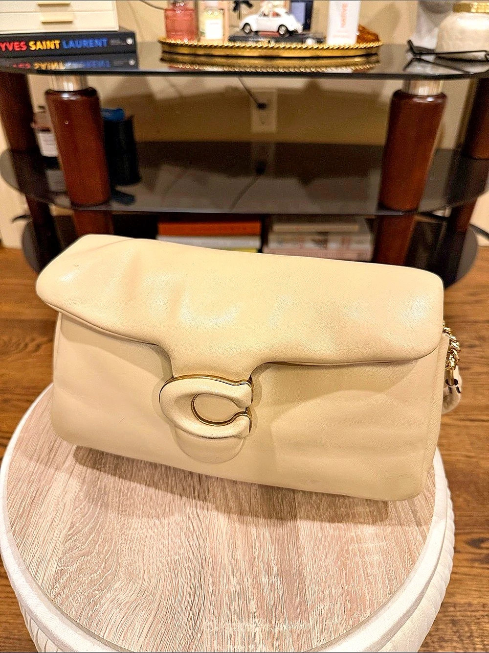 Coach Pillow Tabby Shoulder Bag 26 in Cream